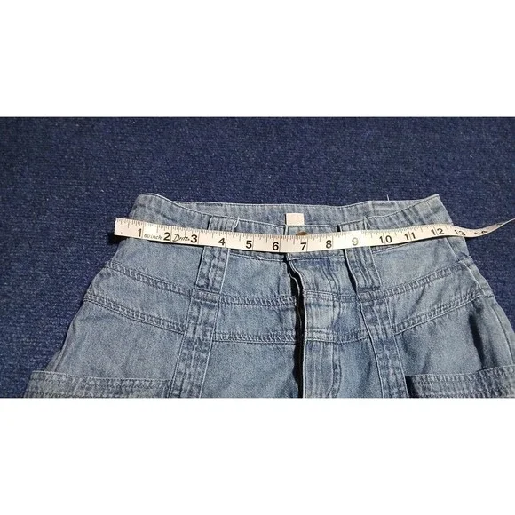 American Eagle Wide Leg  Blue Jeans Button fly  Size 00 - Picture 13 of 13